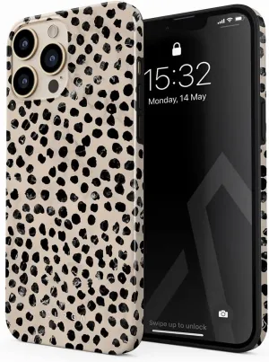 BURGA Phone Case for iPhone 13 Pro - Cute, Trendy, Aesthetic, Pattern Phone Cover, Hard Shell Protection - fits Apple iPhone 13 Pro Case for Women and Men, Polka Dots