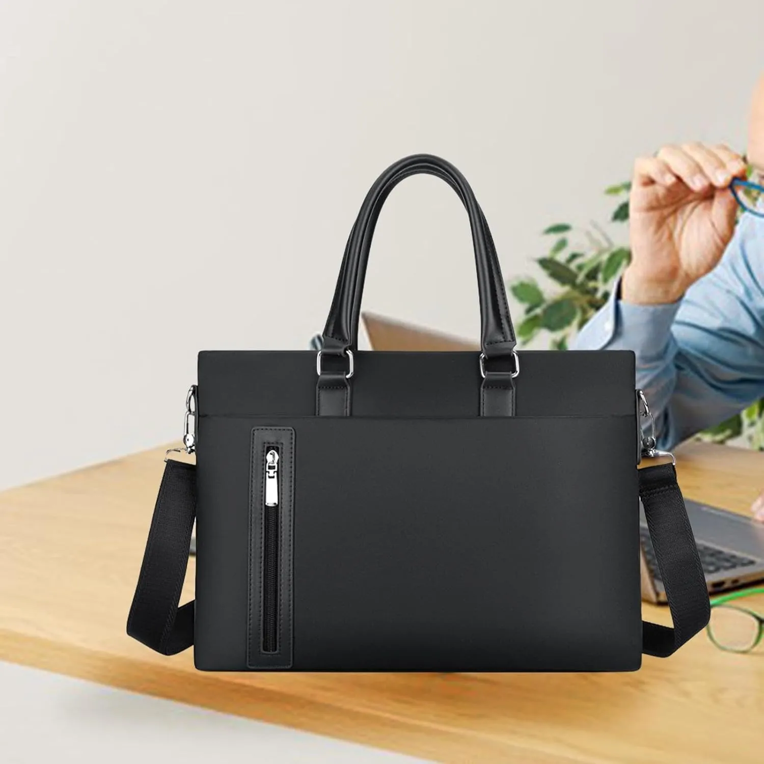 Business Bag for Men Notebook Bag Shoulder Bag for Business Work Outdoor