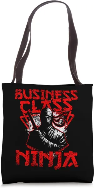 Business Class Ninja Women Cute Stewardess Flight Attendant Tote Bag