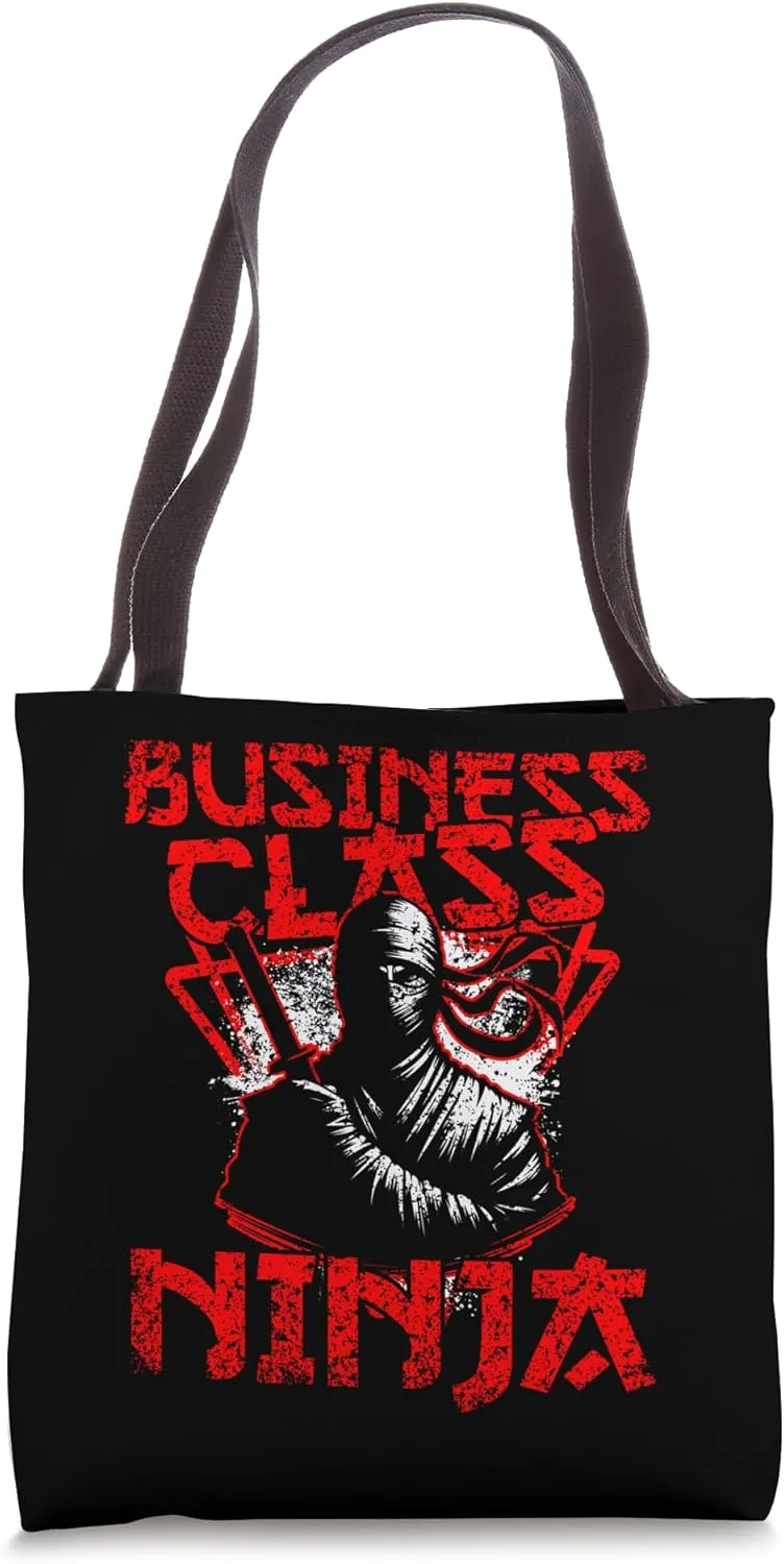 Business Class Ninja Women Cute Stewardess Flight Attendant Tote Bag