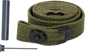 CALYX US WWII M1 Carbine WebSling with M1 Carbine Steel Oiler Military Classic WWII Reproduction Canvas 1 inch Khaki RifleSling and Oiler Combo
