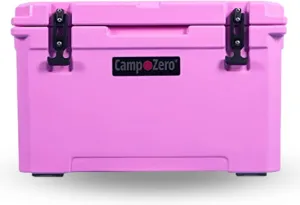 CAMP-ZERO 40L-42 Quart Hard Cooler Ice Chest, Perfect for Drinks, Beach, Picnics, Boating, Hunting, Camping and Travel with 4 Molded-in Cup Holders and Comfort Grip Handles
