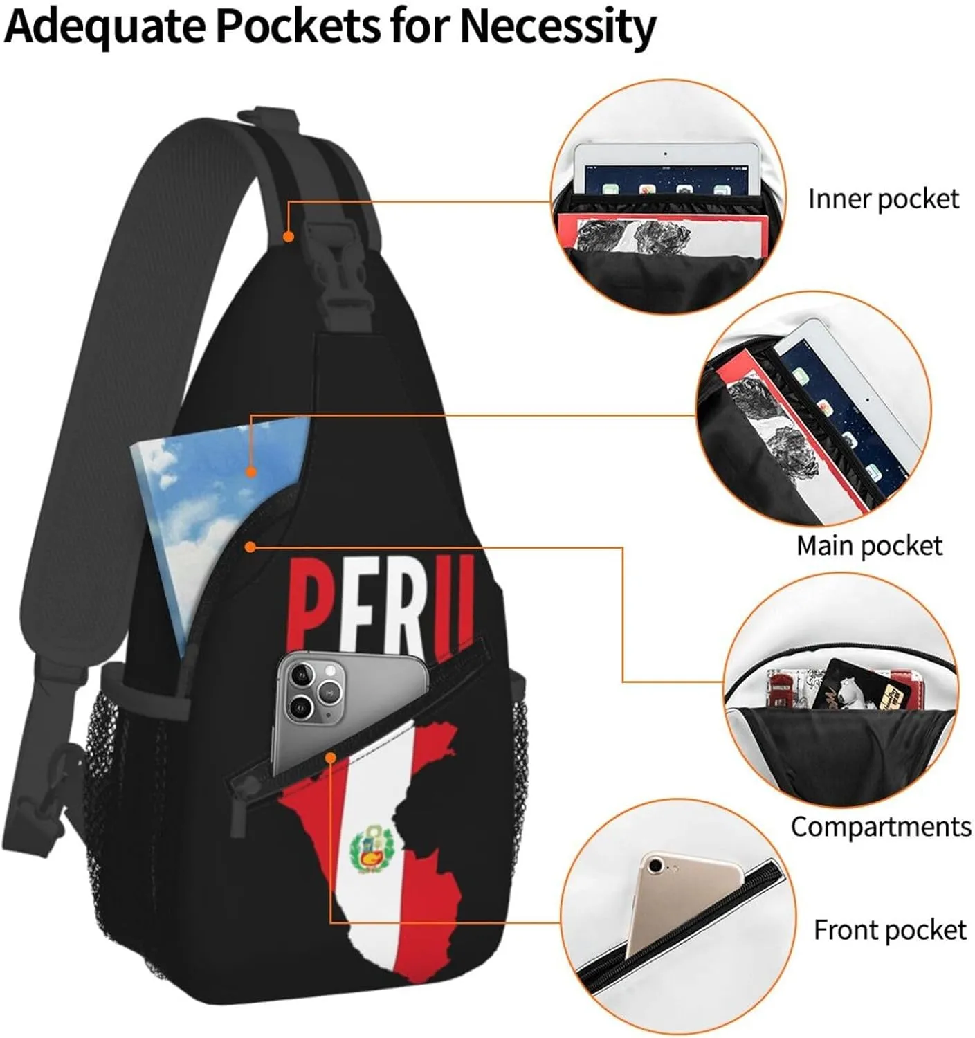 Cape Verde Cape Verdean Flag Sling Bag Adjustable Chest Bags Casual Crossbody Bag Travel Shoulder Backpack