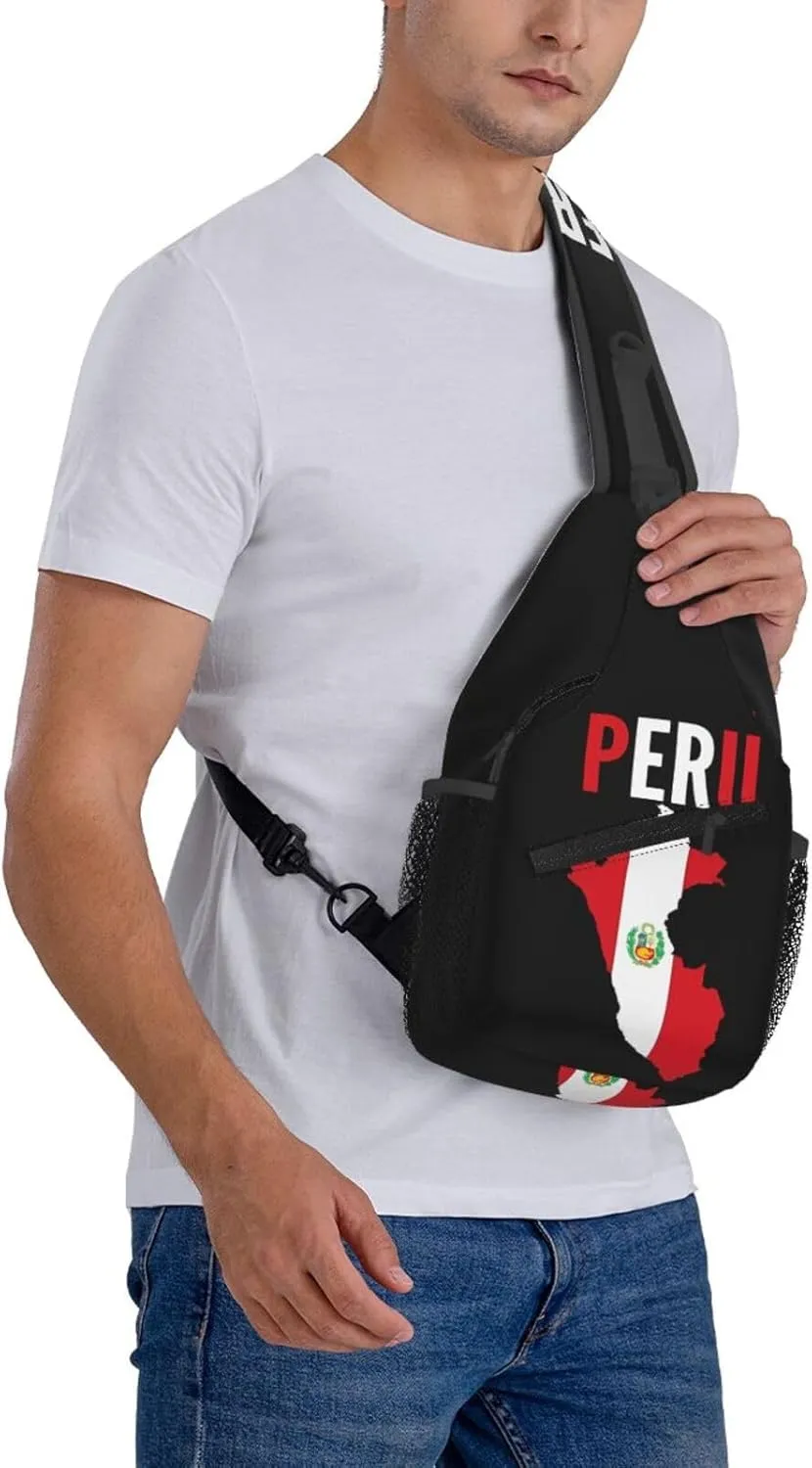 Cape Verde Cape Verdean Flag Sling Bag Adjustable Chest Bags Casual Crossbody Bag Travel Shoulder Backpack