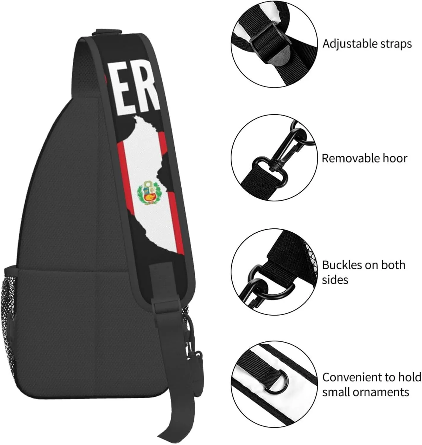 Cape Verde Cape Verdean Flag Sling Bag Adjustable Chest Bags Casual Crossbody Bag Travel Shoulder Backpack