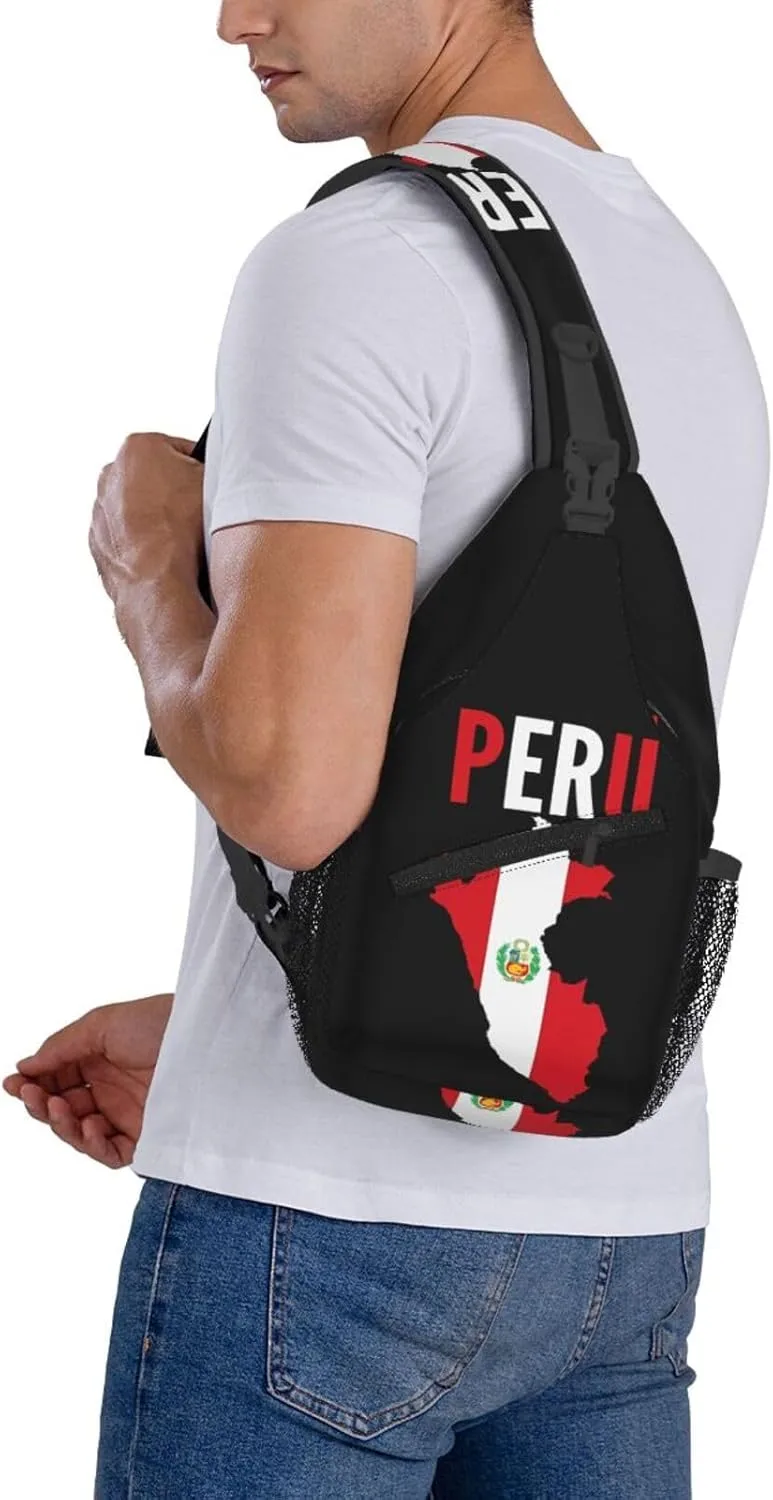 Cape Verde Cape Verdean Flag Sling Bag Adjustable Chest Bags Casual Crossbody Bag Travel Shoulder Backpack