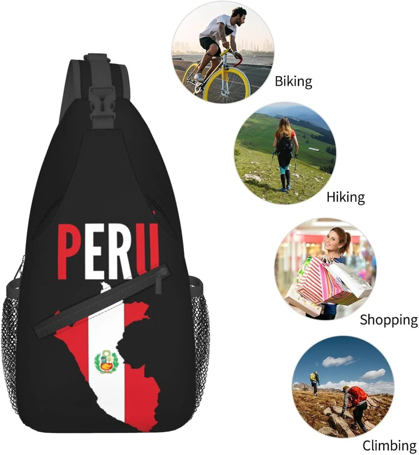 Cape Verde Cape Verdean Flag Sling Bag Adjustable Chest Bags Casual Crossbody Bag Travel Shoulder Backpack