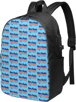 Cape Verde Cape Verdean Flag Travel Backpack 17-Inch Laptop Backpacks Business Rucksack Casual Sport Daypack with USB Charging Port Carry-on Bag for Camping Biking