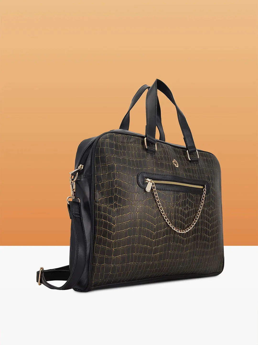 Caprese Mist Laptop Bag Large Black