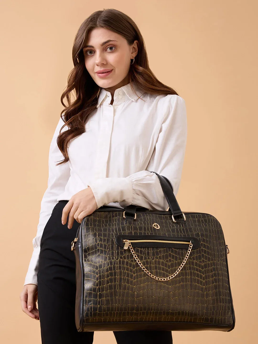 Caprese Mist Laptop Bag Large Black