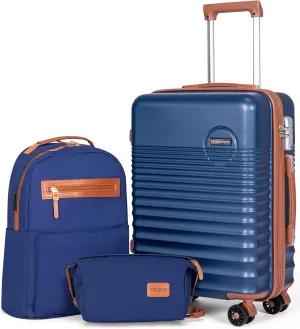 Carry On Luggage 22x14x9 Airline Approved, 20-inch Hard Shell Suitcases with Wheels, ABS Lightweight Carry on Suitcase with TSA Lock