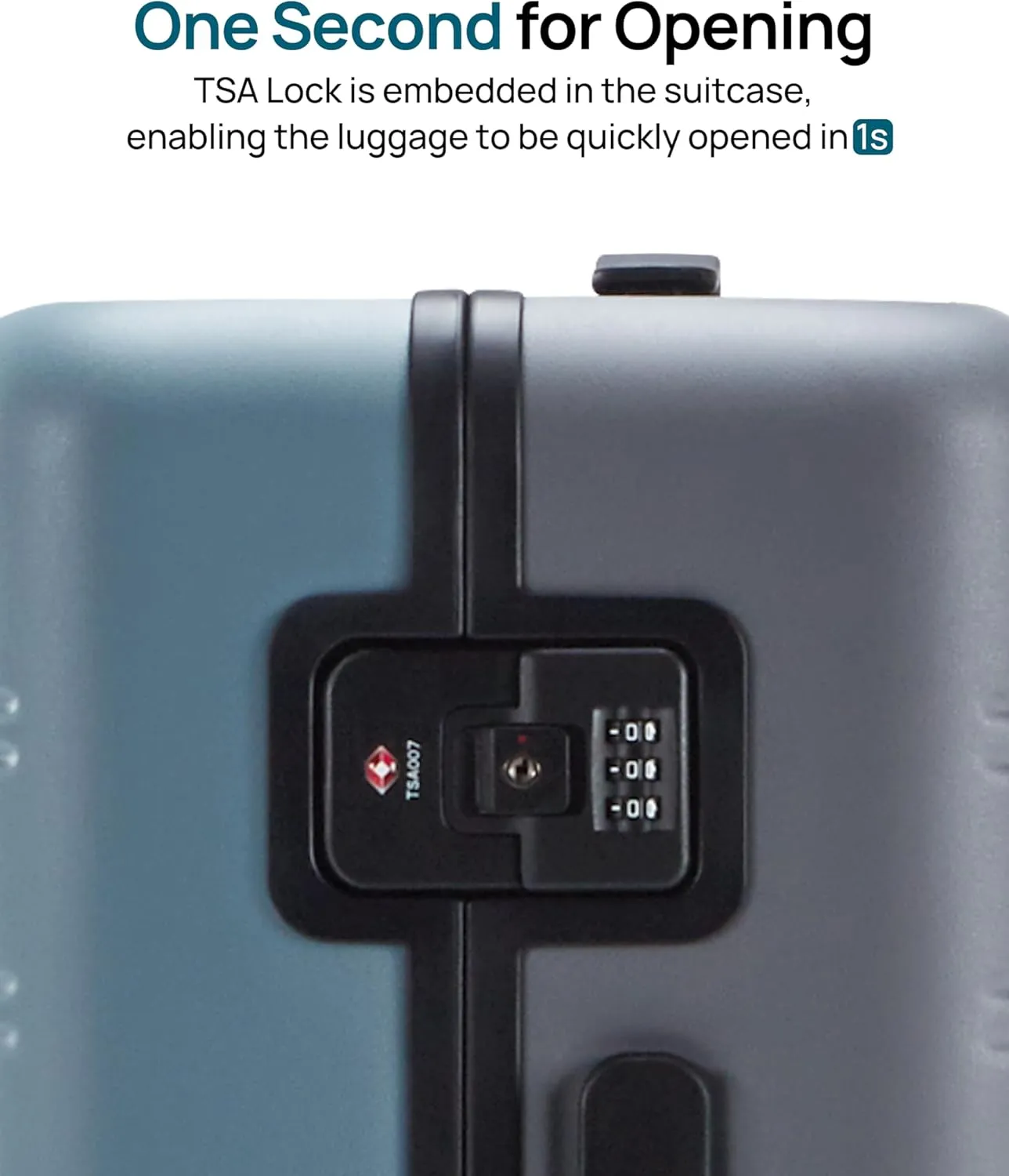 Carry on Luggage 22x14x9 Airline Approved, Hard Shell Suitcase with Spinner Wheels, Integrated TSA Lock, Latching System, Grey and Blue, 39L, Manhattan Classic