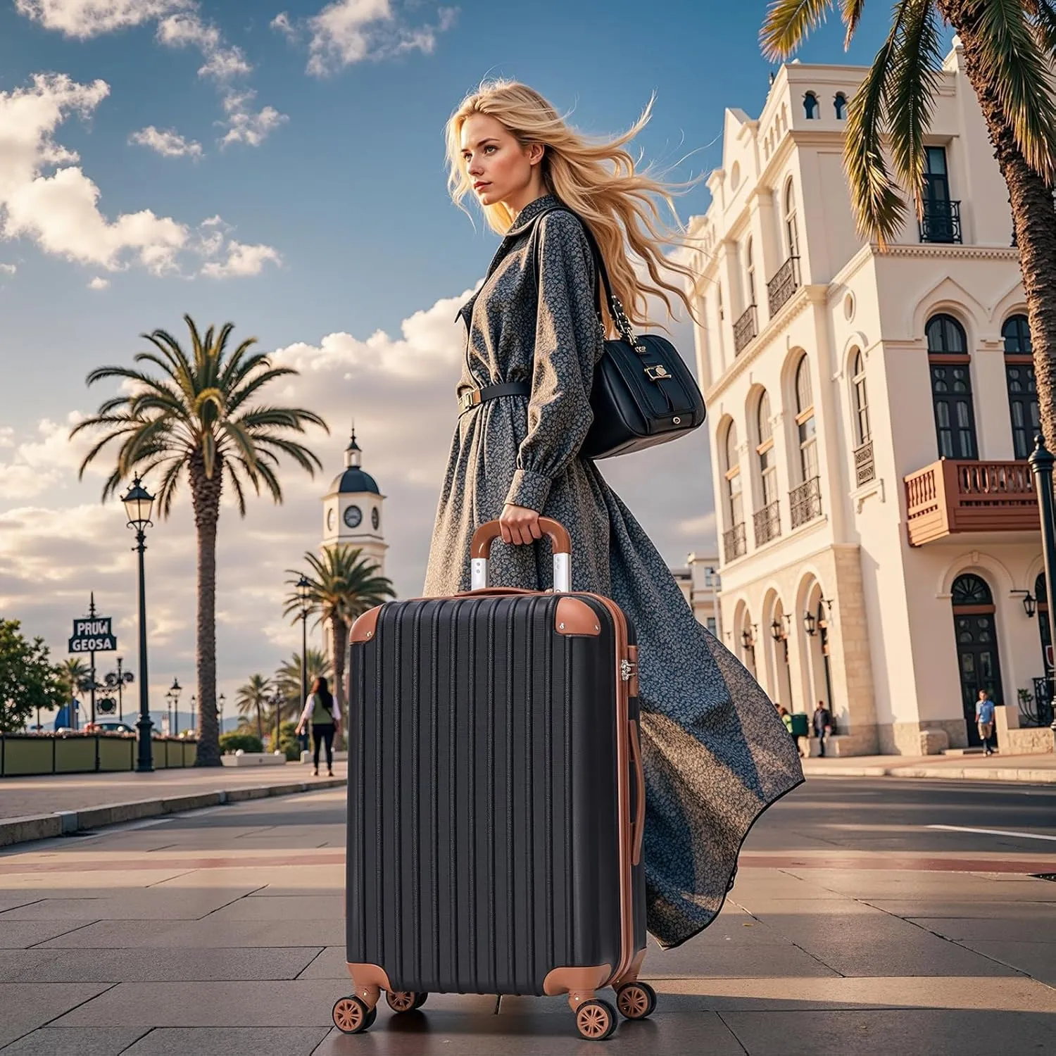 Carry On Luggage Sets 3 Piece, 20 Inch Luggage 22x14x9 Airline Approved with Wheels and TSA Lock, ABS Lightweight Hardshell Travel Suitcase Set with Duffel Bag Travel Bag for Men Women