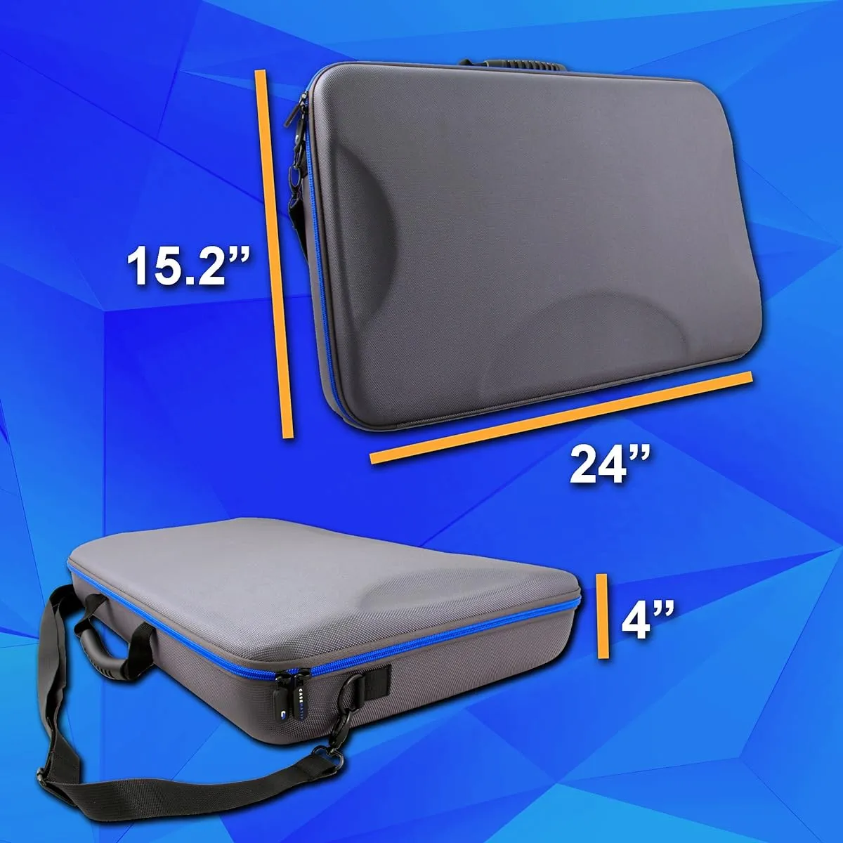 CASEMATIX DJ Controller Travel Case for Hercules Inpulse 500 - Hardshell DJ Mixer Carry Case with Straps