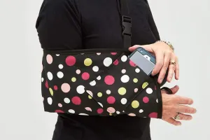 CastCoverz! Slingz! Designer Arm Sling - Color: Pop Dots - Size: Large - Trim: Black, Interchangeable for Either Right or Left Arm, Made in USA