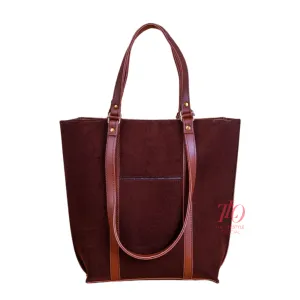 Casual Carryall Brown Tote Bag