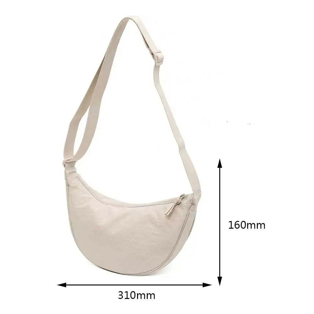 Casual Nylon Chest Hobo Crossbody Bag for Women 2023 Waist Half Moon Belt Bag Fanny Pack Shoulder Bags Tote Travel Shopper Bag