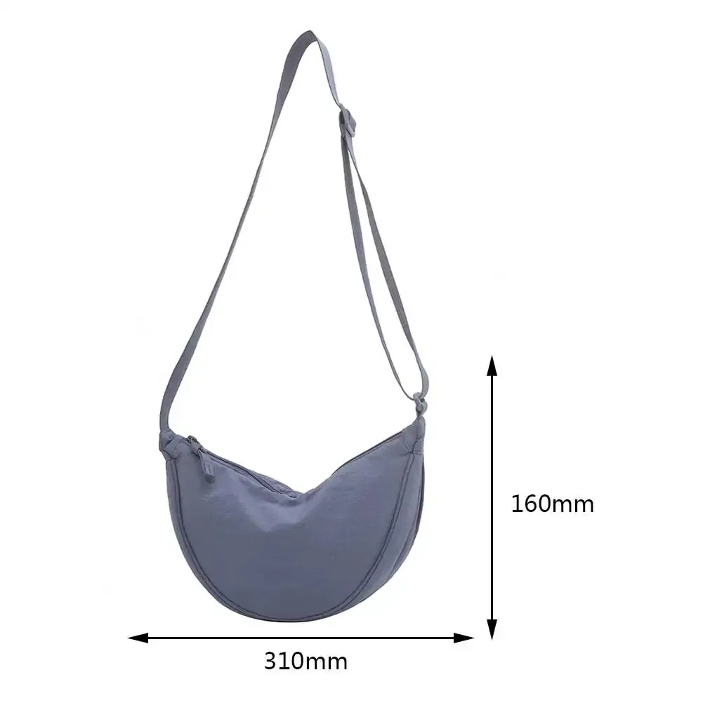 Casual Nylon Chest Hobo Crossbody Bag for Women 2023 Waist Half Moon Belt Bag Fanny Pack Shoulder Bags Tote Travel Shopper Bag
