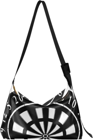 Casual Shoulder Bag Crossbody Dartboard Dart Hobo Handbag Purses with Wide Shoulder Strap Target Icon Trendy Large Messenger Bag Tote Bags for Women Men