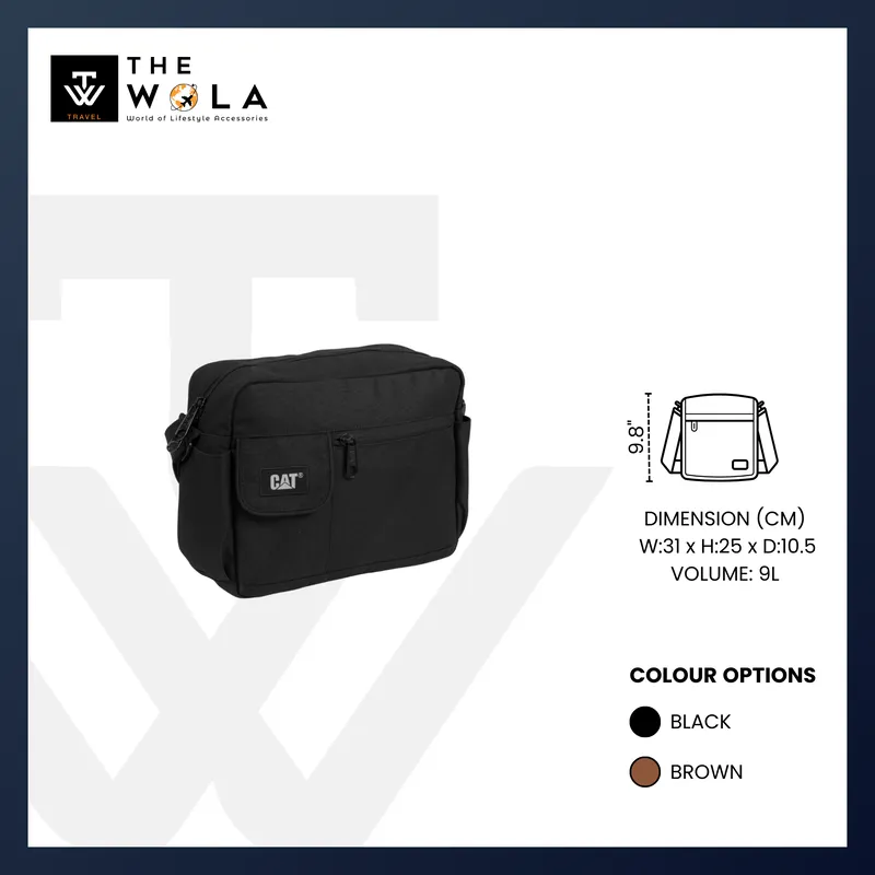 Caterpillar Workwear Arkansas Shoulder Bag | Durable Crossbody Bag for Work, Travel & Daily Use