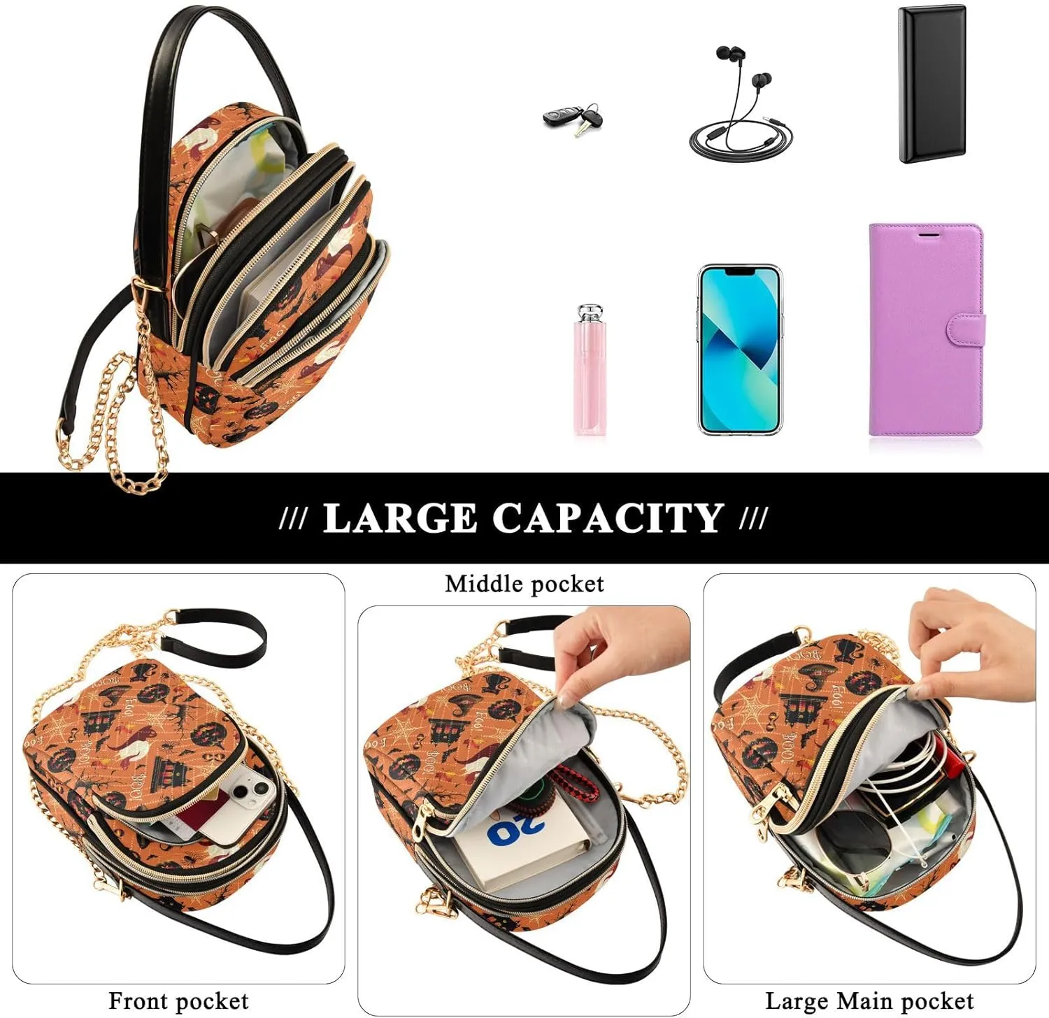 Cell Phone Purse Crossbody Handbag Durable Shoulder Bag