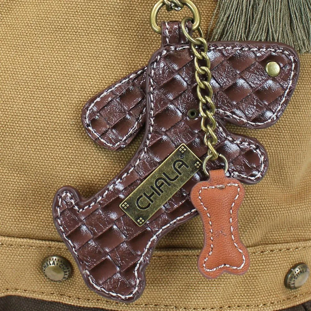 CHALA Patch Crossbody Bag Weiner Dog Dachshund Multi-color