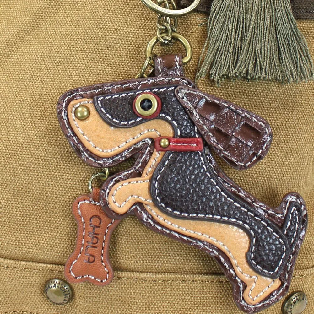 CHALA Patch Crossbody Bag Weiner Dog Dachshund Multi-color