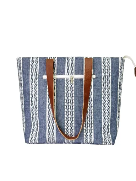 Chambray Office Tote