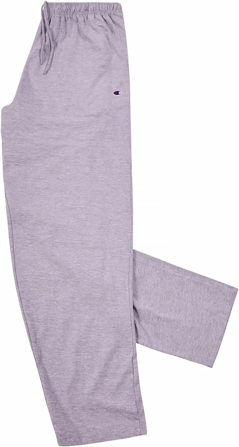 Champion Mens Big and Tall Open Bottom Lounge Pants, Lightweight Jersey Sweatpants