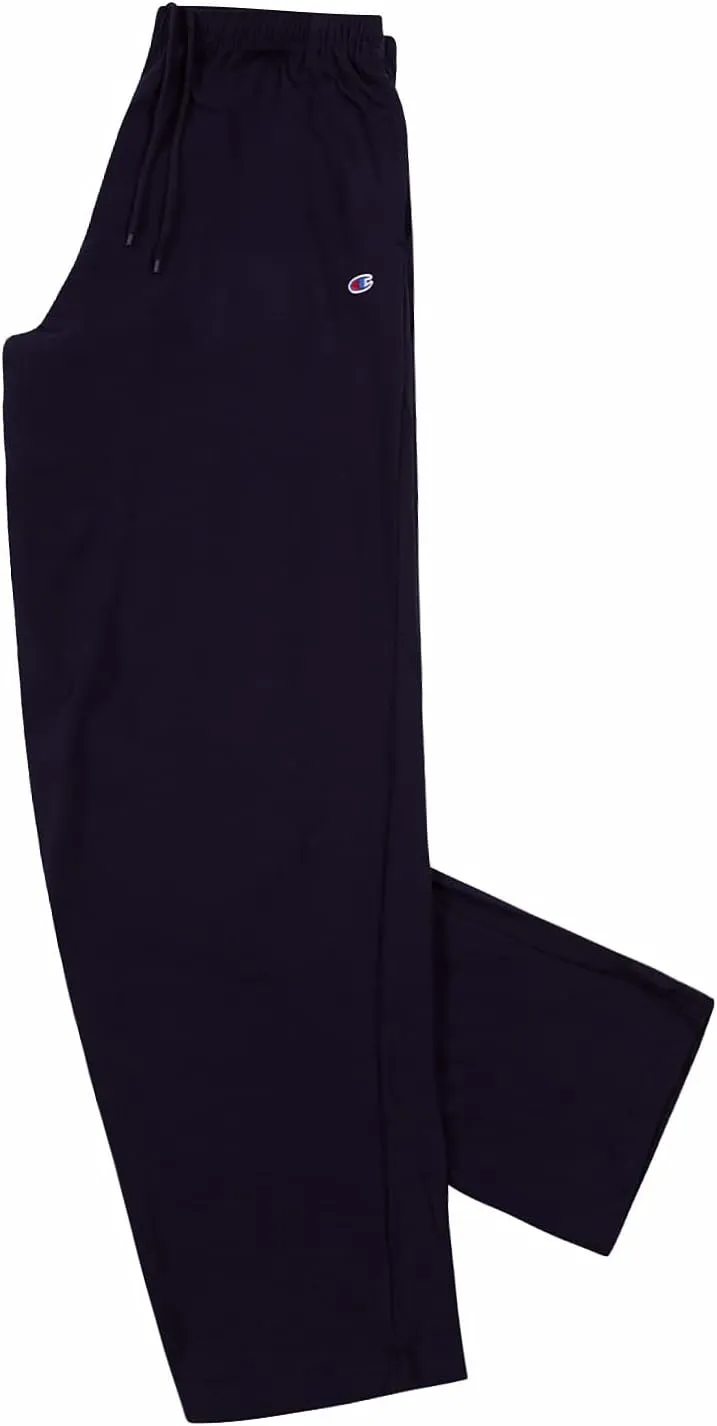 Champion Mens Big and Tall Open Bottom Lounge Pants, Lightweight Jersey Sweatpants