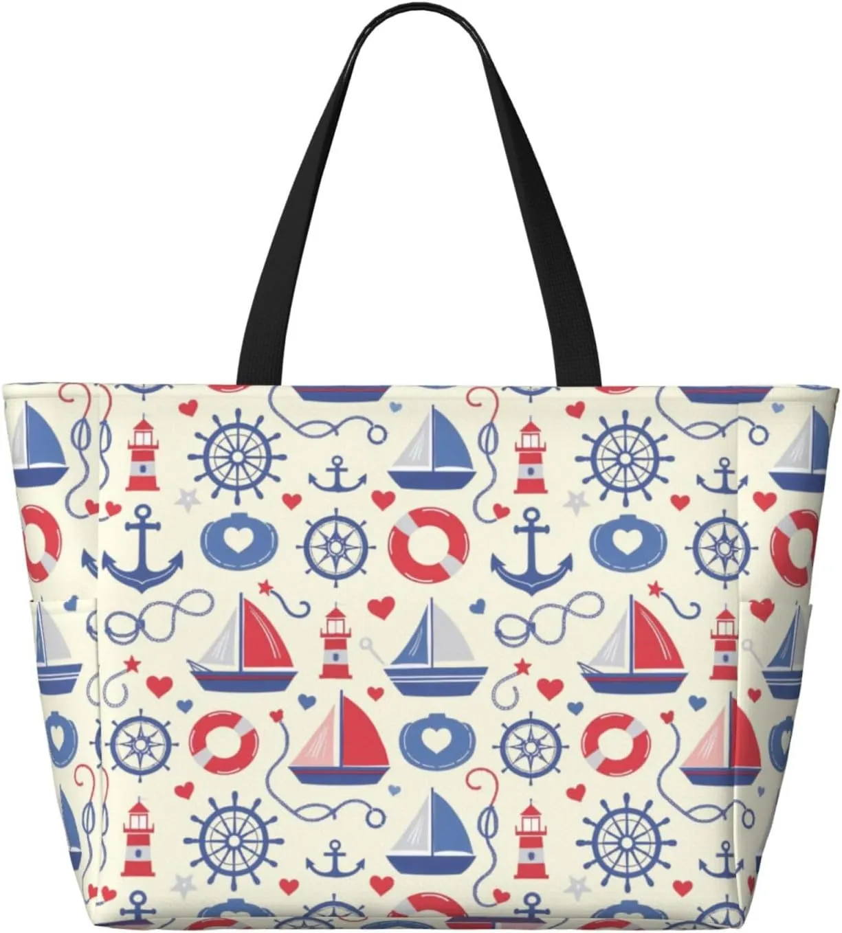 CHAOS MONKEY Women Large Beach Bag Sandproof Waterproof Travel Weekender Foldable Tote Bag for Pool Vacation Gym
