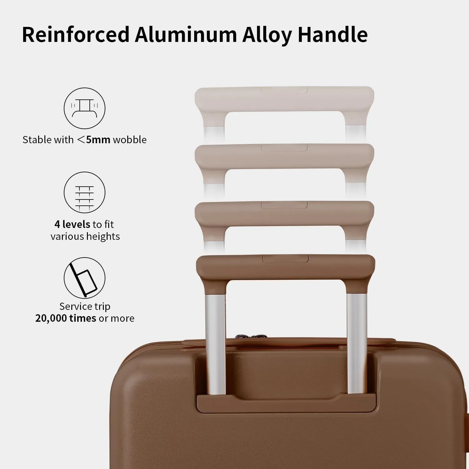 Checked 26 inch Luggage with 8 Spinner Wheels, Large Suitcase with TSA Lock, 100% Lightweight PC Hard Shell travel luggage Suitcases for Men Women, 26-Inch Checked-In, Chocolate Brown