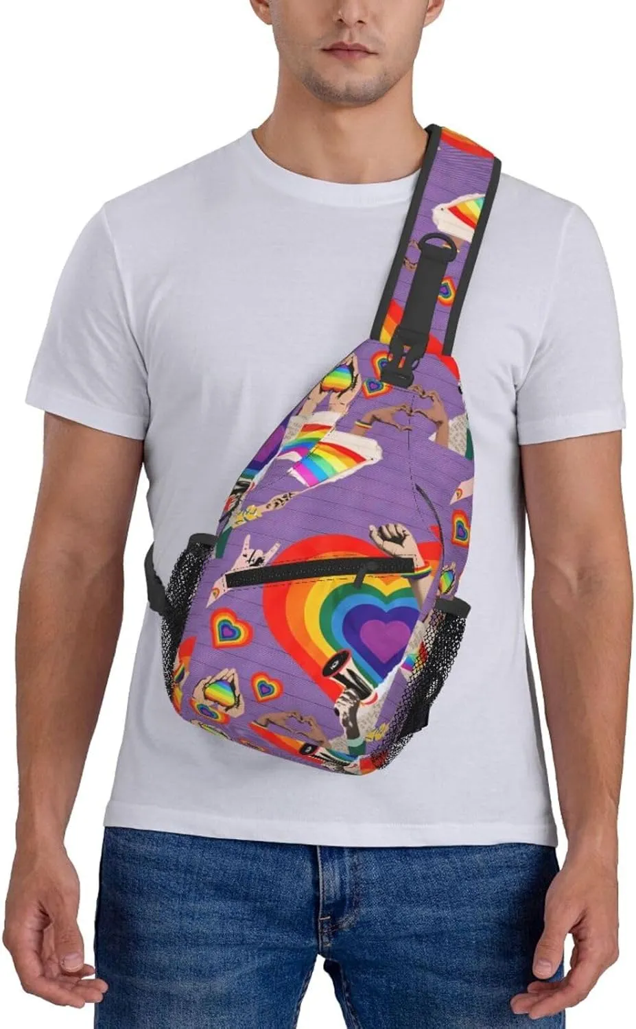 Chest Sling Bag Crossbody Shoulder Backpack Bag Gym Cycling Travel Hiking Daypack Cross Bag