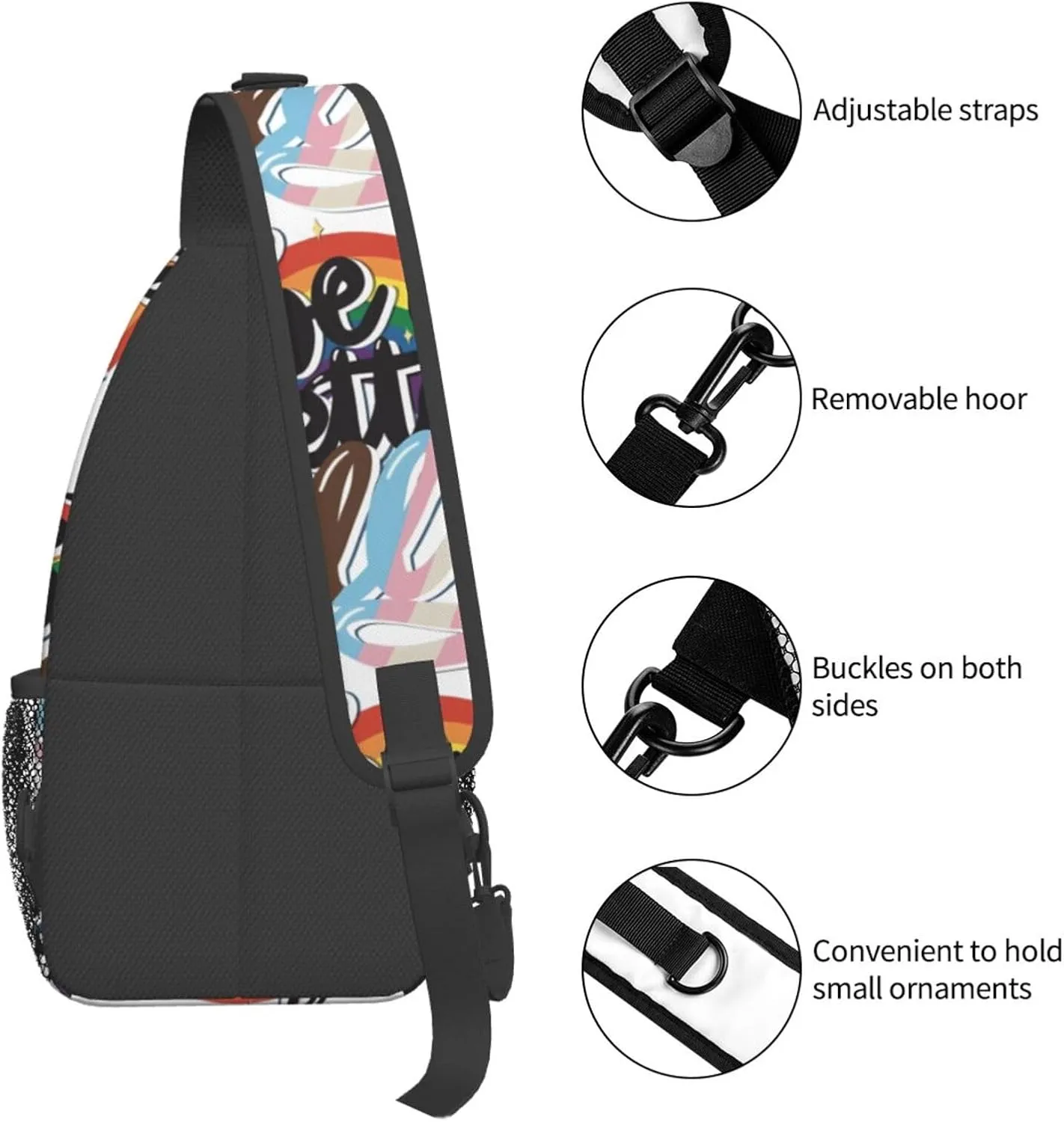 Chest Sling Bag Crossbody Shoulder Backpack Bag Gym Cycling Travel Hiking Daypack Cross Bag