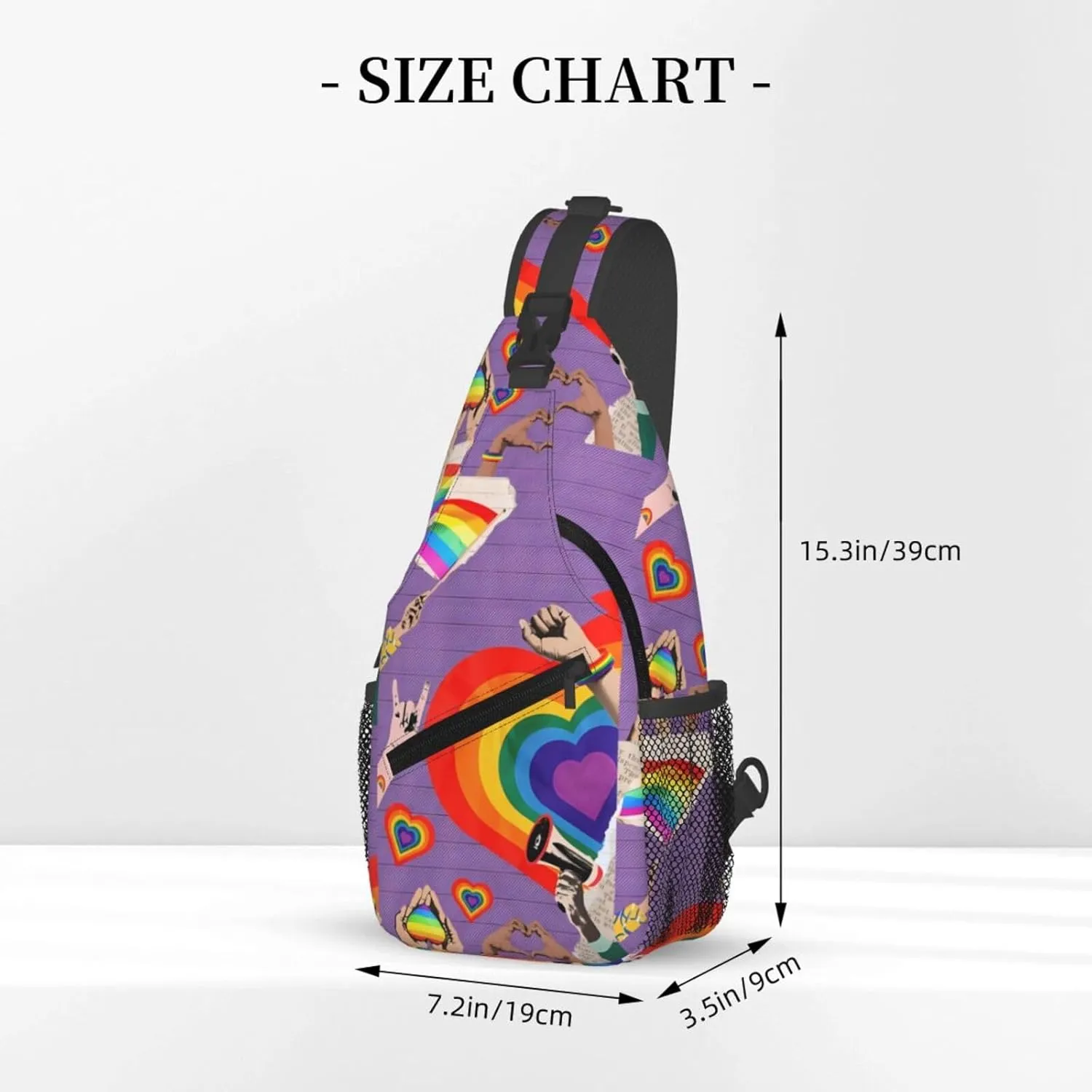Chest Sling Bag Crossbody Shoulder Backpack Bag Gym Cycling Travel Hiking Daypack Cross Bag