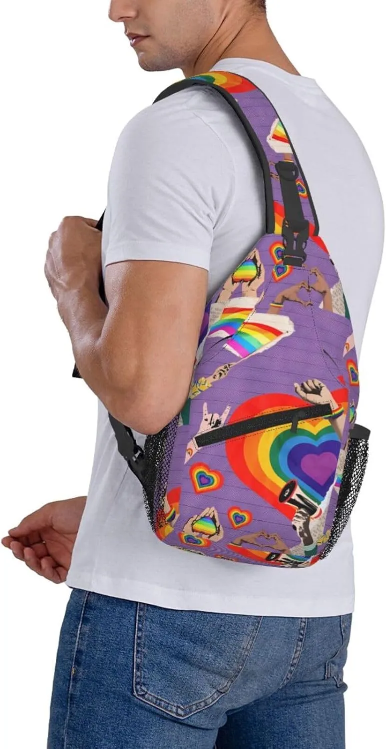 Chest Sling Bag Crossbody Shoulder Backpack Bag Gym Cycling Travel Hiking Daypack Cross Bag