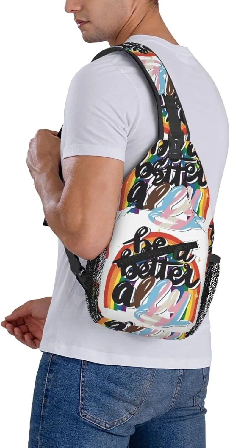 Chest Sling Bag Crossbody Shoulder Backpack Bag Gym Cycling Travel Hiking Daypack Cross Bag