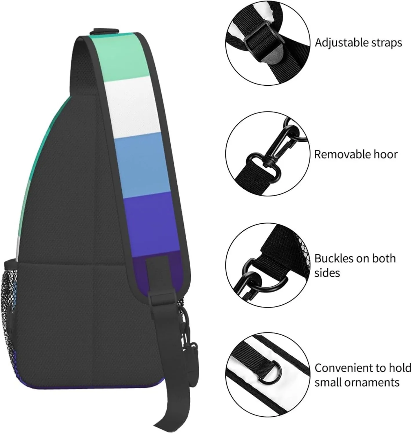 Chest Sling Bag Crossbody Shoulder Backpack Bag Gym Cycling Travel Hiking Daypack Cross Bag