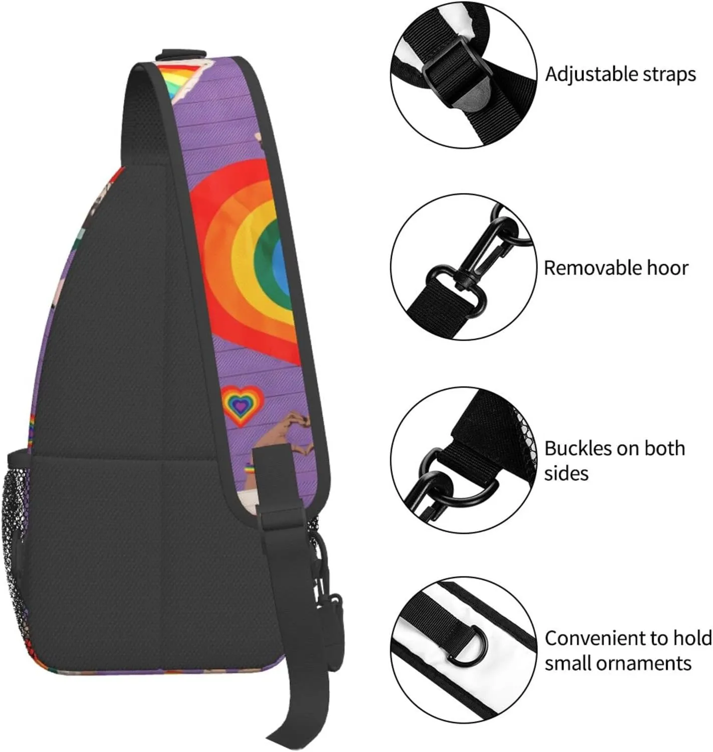 Chest Sling Bag Crossbody Shoulder Backpack Bag Gym Cycling Travel Hiking Daypack Cross Bag