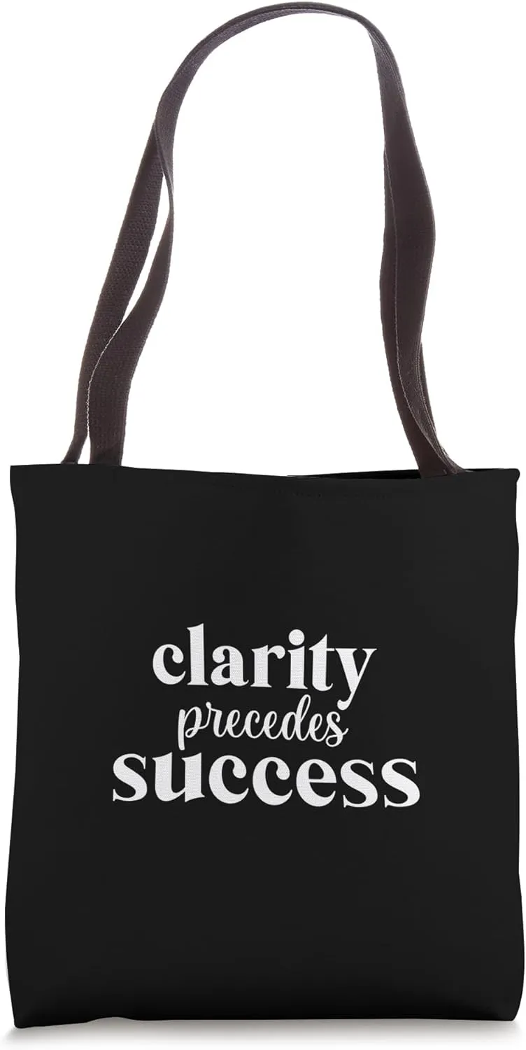 Clarity Precedes Success, Gym, Hustle, Success, Motivational Tote Bag