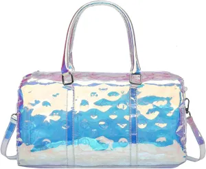 Clear Bag Colorful Handbag Waterproof Gym Bag With Adjustable Strap,Large Heavy Duty Translucent Duffel Bag (Big)