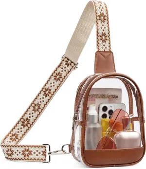 CLUCI Clear Bag for Stadium Events, Clear Crossbody Bag Purses for women stadium Transparent, Concerts Sports