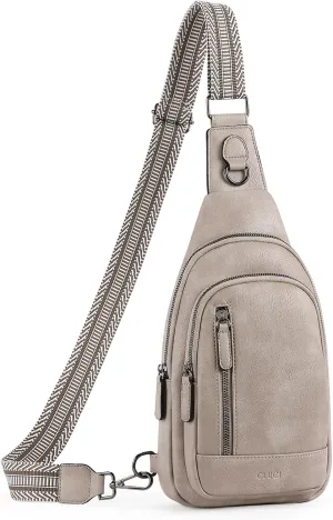 CLUCI Crossbody Bags for Women - Sling Backpack Travel Bag in Leather