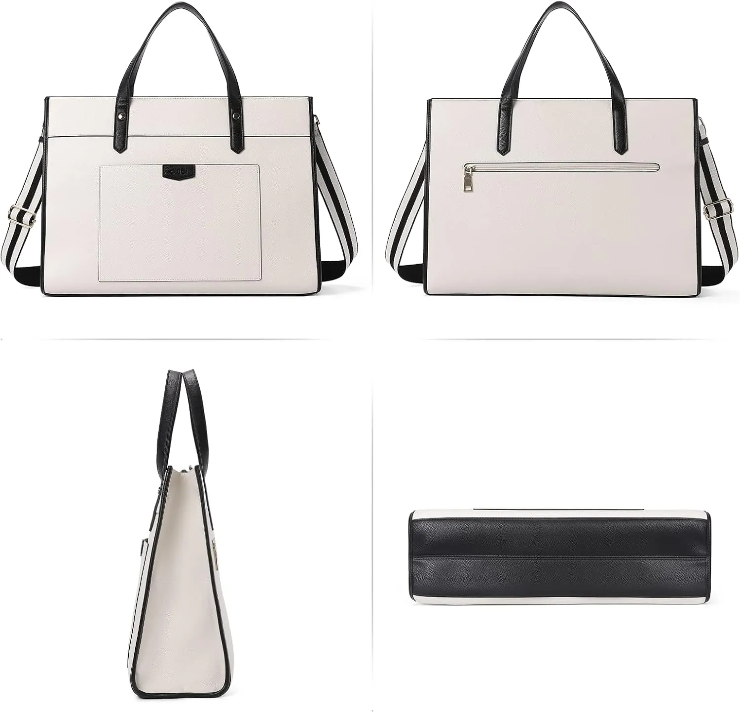 CLUCI Laptop Tote Bag for women 15.6 inch Computer Briefcase Leather Work Shoulder Bags Handbag for Office,School,Travel