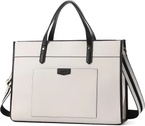 CLUCI Laptop Tote Bag for women 15.6 inch Computer Briefcase Leather Work Shoulder Bags Handbag for Office,School,Travel