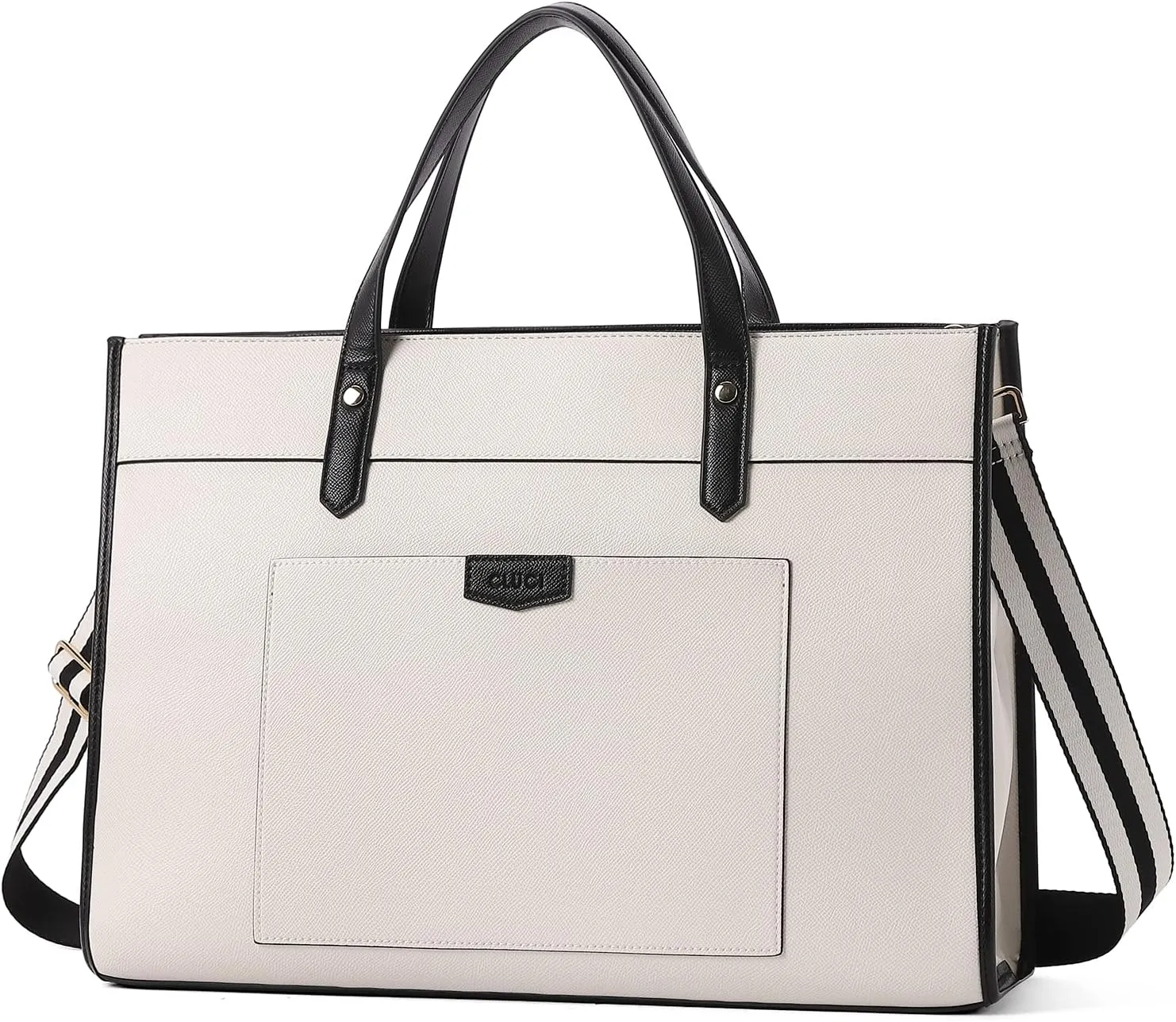 CLUCI Laptop Tote Bag for women 15.6 inch Computer Briefcase Leather Work Shoulder Bags Handbag for Office,School,Travel