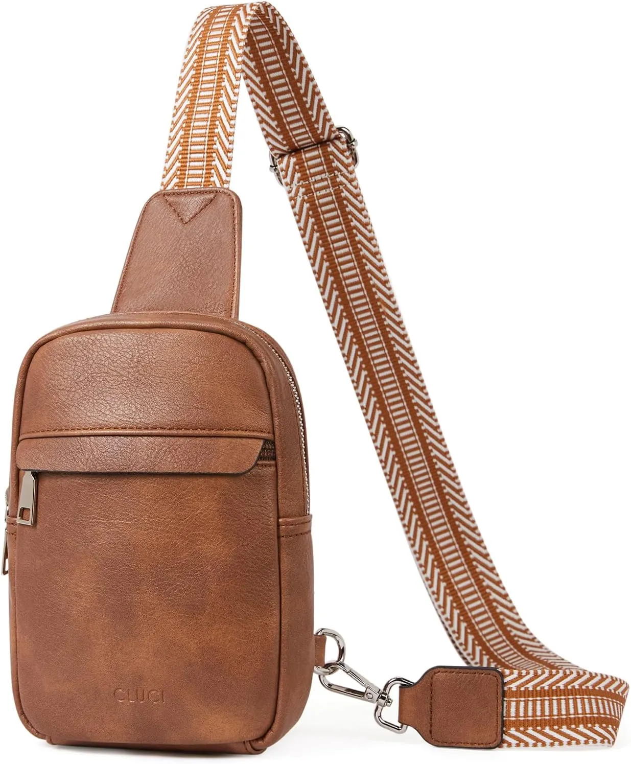 CLUCI Small Sling Bag for Women Vegan Leather Crossbody Chest Bags Trendy, Women's Fanny Pack
