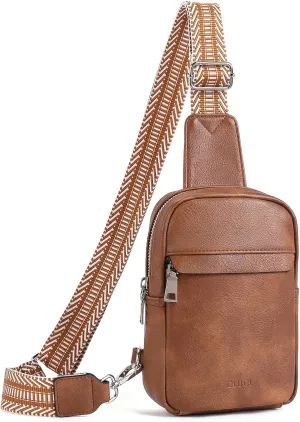 CLUCI Small Sling Bag for Women Vegan Leather Crossbody Chest Bags Trendy, Women's Fanny Pack