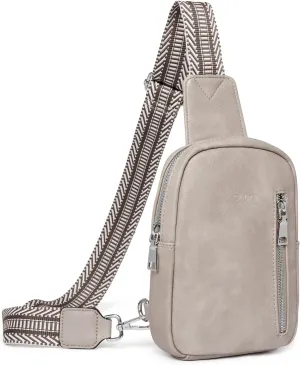 CLUCI Small Sling Bag for Women Vegan Leather Crossbody Chest Bags Trendy, Women's Fanny Pack