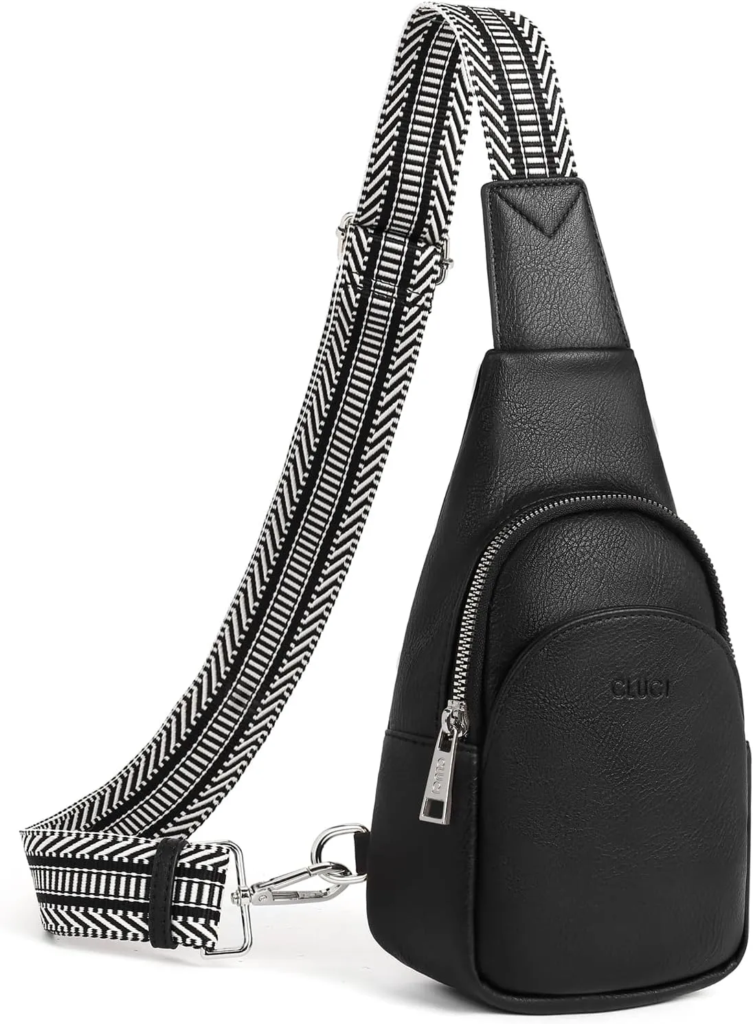 CLUCI Small Sling Bag for Women,Vegan Leather Crossbody Bags for Women,Fanny Packs with Guitar Strap